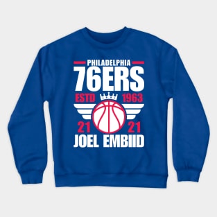 Philadelphia 76ERS Embiid 21 Basketball Retro Crewneck Sweatshirt